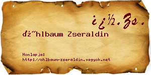 Öhlbaum Zseraldin névjegykártya